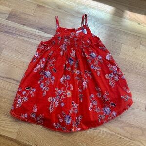 Old Navy Toddler 12-18 Months Red Floral Dress